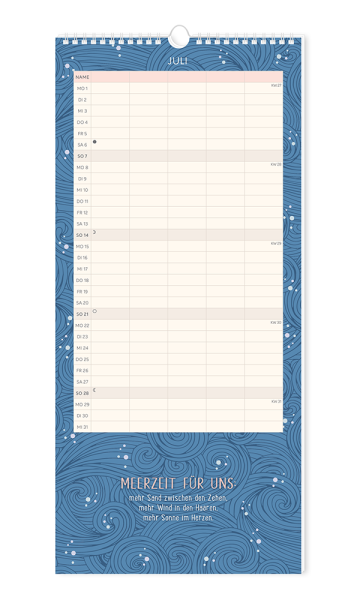 Familienplaner 2024 "Meer Zeit für uns"